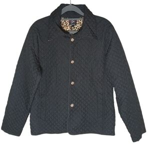 Studio Y Black Quilted Puffer Jacket Size L